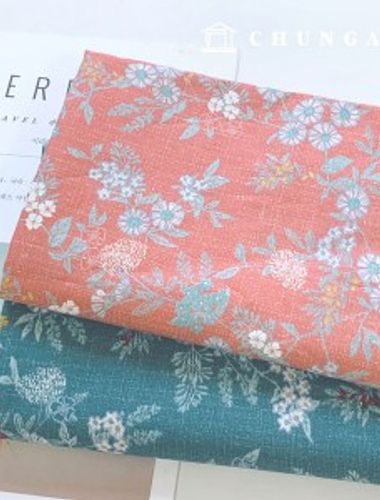 Cotton fabric cotton20 count 2 kinds of wild flower bundle