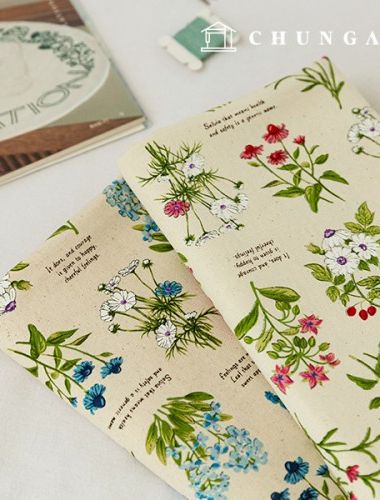 Cotton fabric 20 count Oxford floral fabric Salvia 2 types