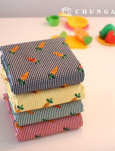 Cotton fabric cotton20 count Plain Weave 4 kinds of carrots
