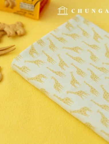 Allergy guard cotton fabric DTP cotton20 count Giraffe friend