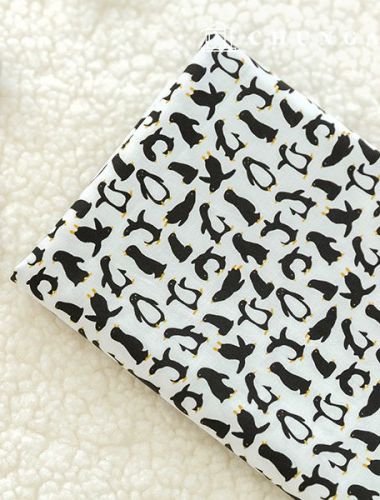 Allergy guard cotton fabric DTP cotton20 count penguin friend