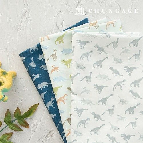Allergy guard cotton fabric DTP cotton20 count dinosaur friend 3 types