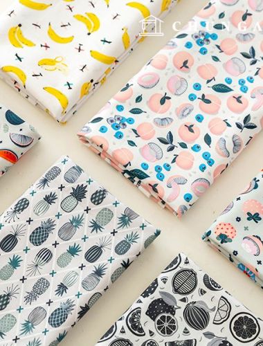 Allergy guard cotton fabric DTP cotton20 count fruit shop 6 types