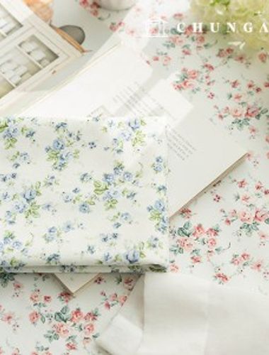 cotton Oxford fabric Wide Width floral pattern fabric Flower petit rose 2 types