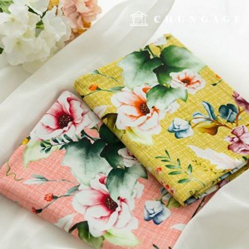 cotton Oxford fabric Wide Width floral pattern fabric Flower wild rose 2 types