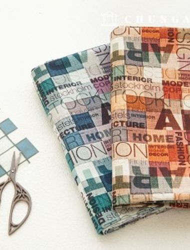 Cotton fabric 20 count Oxford pattern fabric Wide Width Vintage art 2 types