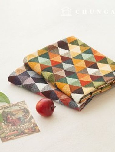 Cotton fabric 20 count Oxford pattern fabric Wide Width Vintage triangle 2 types