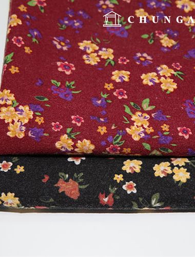 cotton napping ultrafine yarn fabric flower pattern Flower Fabric Wide Width Classic sweet Flower 2 types