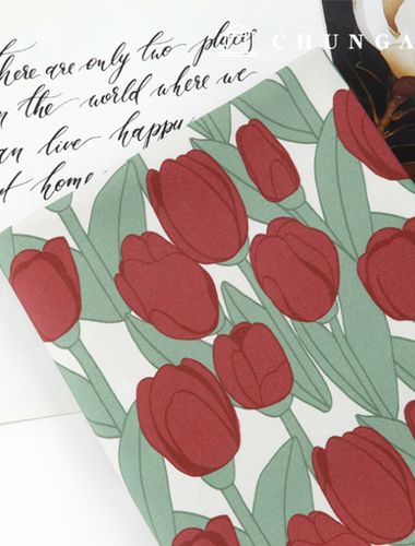 Eco-friendly antibacterial and anti-inflammatory fabric E-DTP cotton 20 count Graceful tulip