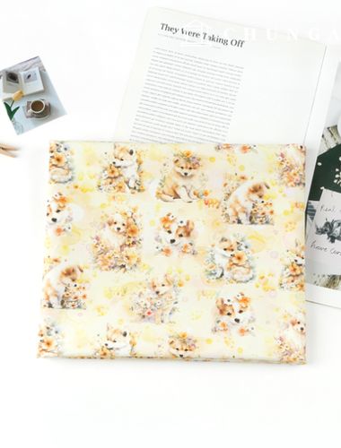 Eco-friendly antibacterial and anti-inflammatory fabric E-DTP cotton 20 count pretty baby puppy
