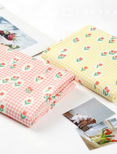 Eco-friendly antibacterial and anti-inflammatory fabric E-DTP cotton 20 count picnic tulip 2 types