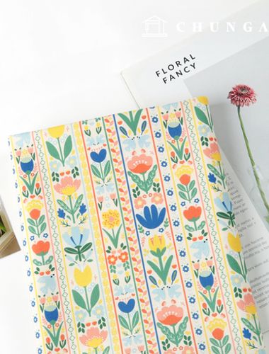 Eco-friendly antibacterial and anti-inflammatory fabric E-DTP cotton 20 count avant-garde tulip