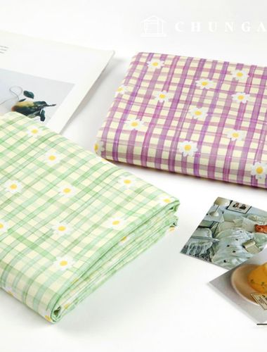 Eco-friendly antibacterial and anti-inflammatory fabric E-DTP cotton 20 count Daisy Day 2 types
