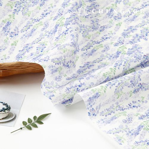 Eco-friendly antibacterial and anti-inflammatory fabric E-DTP cotton 20 count Seasonal Lavender