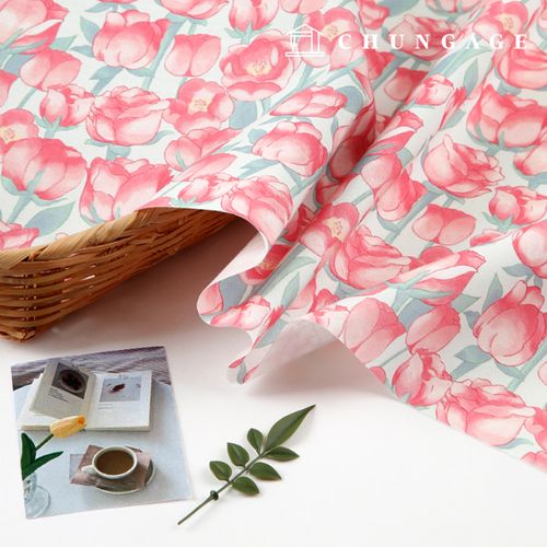 Eco-friendly antibacterial and anti-inflammatory fabric E-DTP cotton 20 count Rosaria Flower