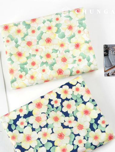 Eco-friendly antibacterial and anti-inflammatory fabric E-DTP cotton 20 count peach flower 2 types