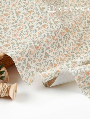 Eco-friendly antibacterial and anti-inflammatory fabric E-DTP cotton 20 count wild flowers