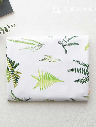 cotton oxford fabric leaf Fabric tropical growing
