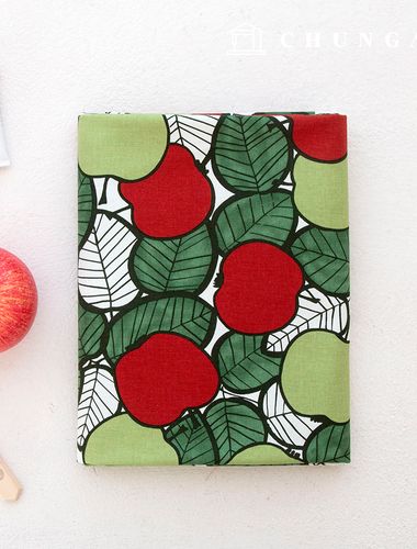 cotton oxford fabric fruit leaf fabric tropical fruity apple