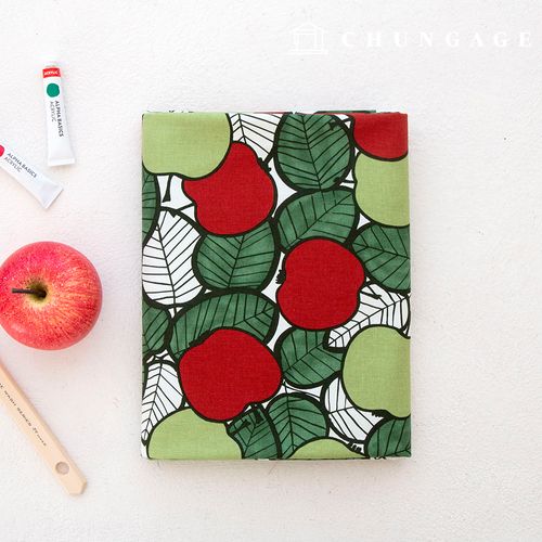 cotton oxford fabric fruit leaf fabric tropical fruity apple