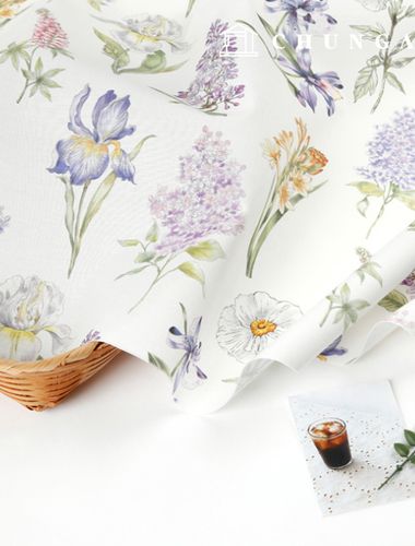 Eco-friendly antibacterial and anti-inflammatory fabric E-DTP cotton 20 count Summer Day Flower