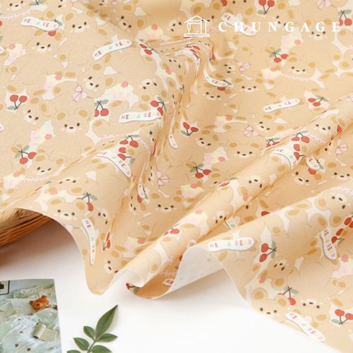 Eco-friendly antibacterial and anti-inflammatory fabric E-DTP cotton 20 count Hello Bear