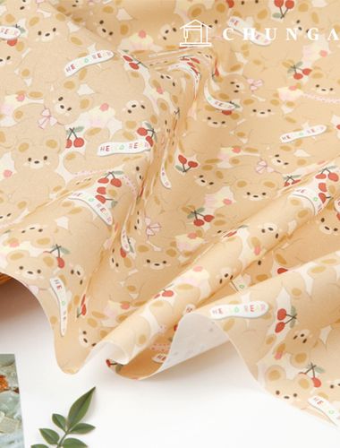 Eco-friendly antibacterial and anti-inflammatory fabric E-DTP cotton 20 count Hello Bear