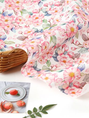 Eco-friendly antibacterial and anti-inflammatory fabric E-DTP cotton 20 count Flora Flori