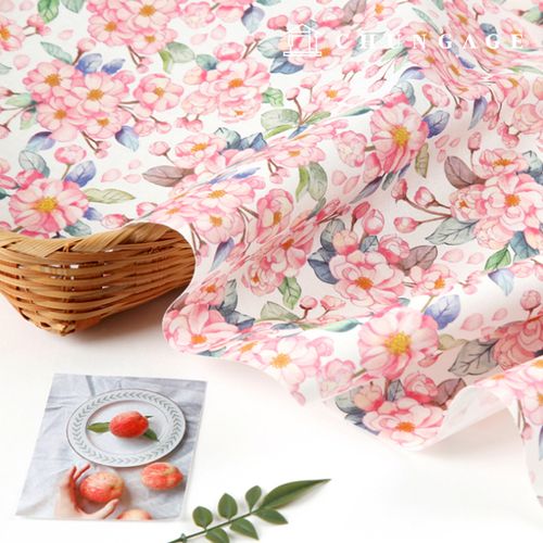 Eco-friendly antibacterial and anti-inflammatory fabric E-DTP cotton 20 count Flora Flori