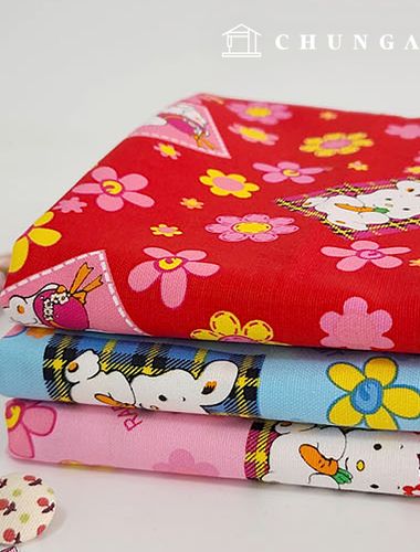 cotton oxford fabric 20 count rabbit Fabric patch rabbit 3 types