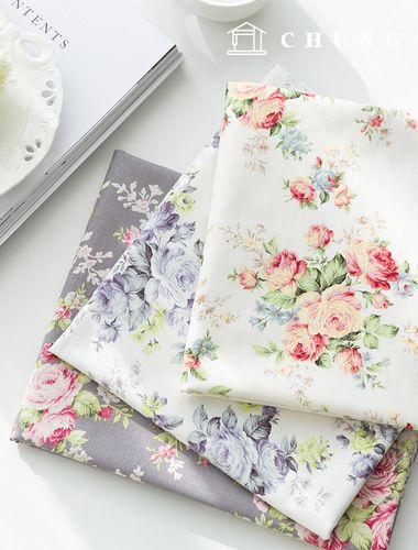Cotton Oxford Fabric Flower Pattern Rose Proposal 3 Types