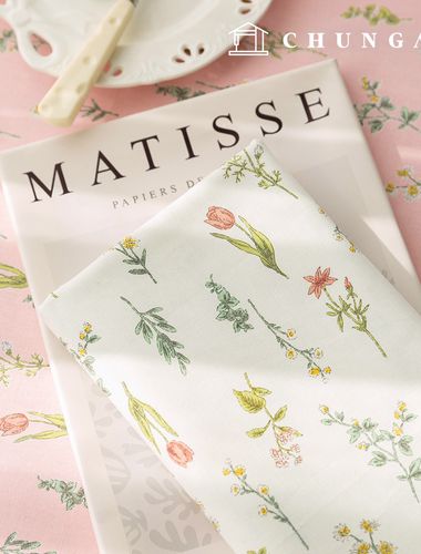 Cotton Oxford Fabric Flower Pattern Flower Fabric Sketch Flower 2 types