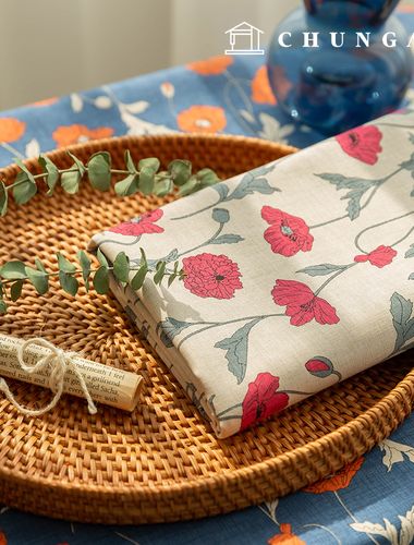 cotton oxford fabric flower pattern Flower Fabric Poise Flower 2 types
