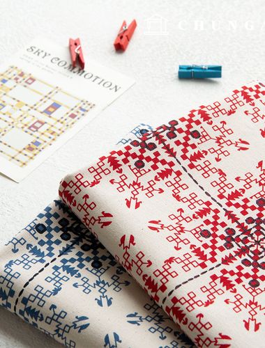 Pigment cotton oxford fabric geometric patterns fabric ortel 2 types