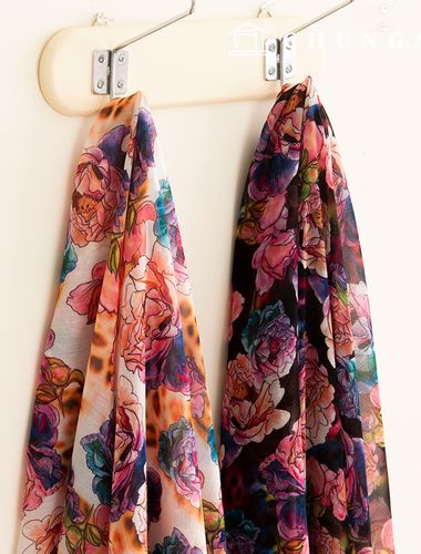 Chiffon Fabric DTP Floral Wide Width Chiffon Poly Fabric 19 Urban Rose 2 Types