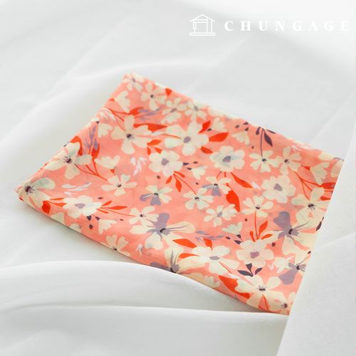 Chiffon Fabric DTP Floral Wide Width Chiffon Poly Fabric 33 Romandy