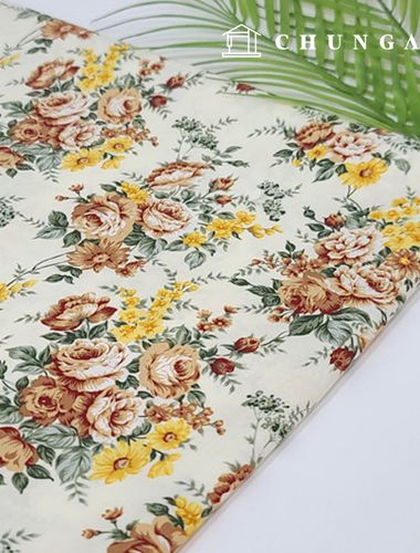 cotton oxford fabric flower pattern fabric lolita