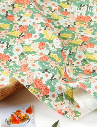Eco-friendly antibacterial and anti-inflammatory fabric E-DTP cotton 20 count summer bloom 2 types