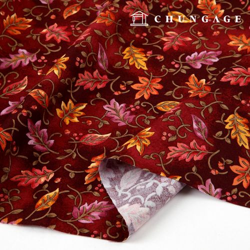 cotton fabric 20 count fabric autumn leaves
