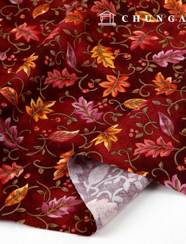 cotton fabric 20 count fabric autumn leaves