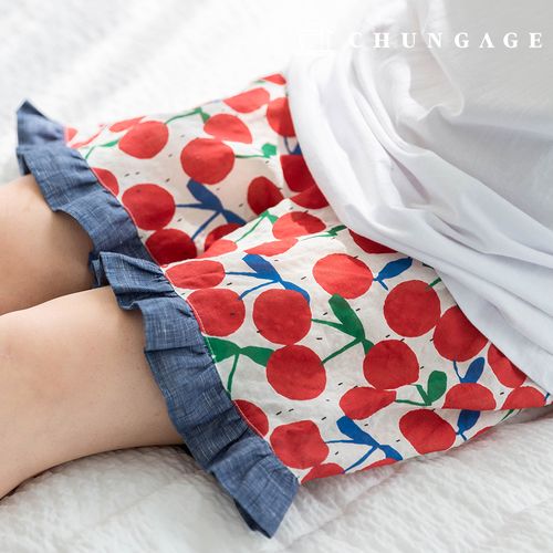 Rayon Fabric DTP Cotton Fabric Cotton Rayon Cherry Fabric Soft Cherry