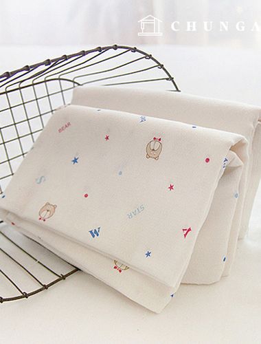 Plain Fabric Star Bear Non-fluorescent Gauze 30 count Peanut Gauze