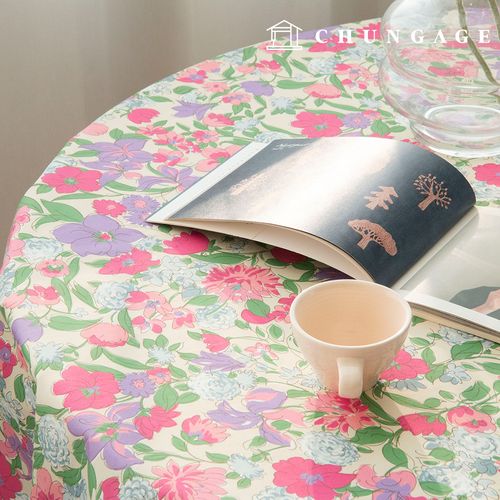Cotton fabric 40 count flower pattern Flower Fabric Seraphic Garden
