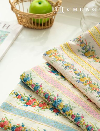Rayon Fabric DTP Cotton Fabric Cotton Rayon Flower Pattern Flower Fabric Fleur Chorus 3 types