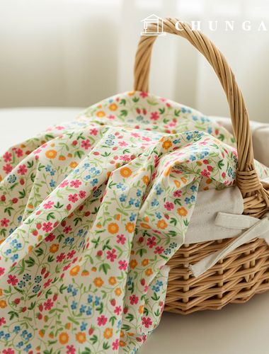 Cotton fabric 30 count high density flower pattern Flower Fabric Sunnyside