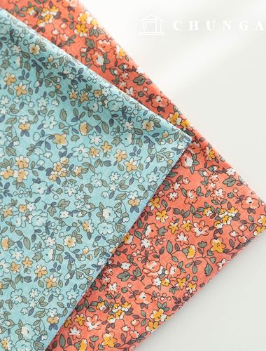 Cotton fabric 30 count high density flower pattern Flower Fabric Velia 2 types