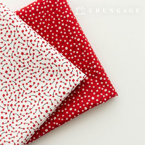 Cotton fabric 30 count high density flower pattern Flower Fabric Cherry Camellia 2 types