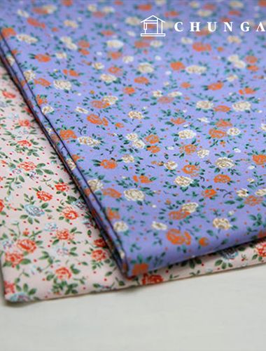 Gauze fabric 100% cotton 21 count cotton fabric mini flower 2 types