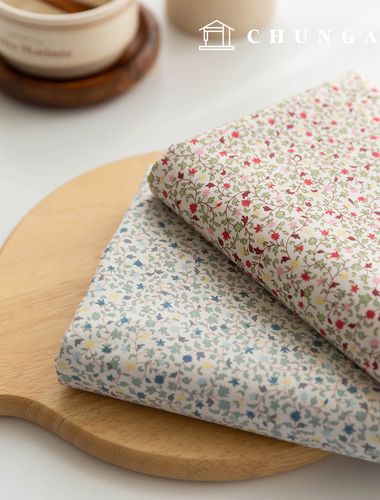 Cotton fabric 30 count high density floral pattern Flower Fabric Raft 2 types