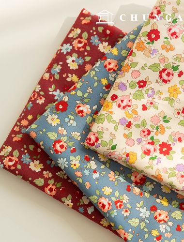 Cotton fabric 30 count high density flower pattern Flower Fabric Millie 3 types
